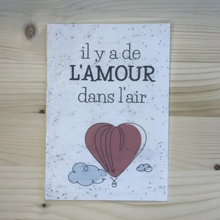 Carte à planter « Il y a de l’amour dans l’air »