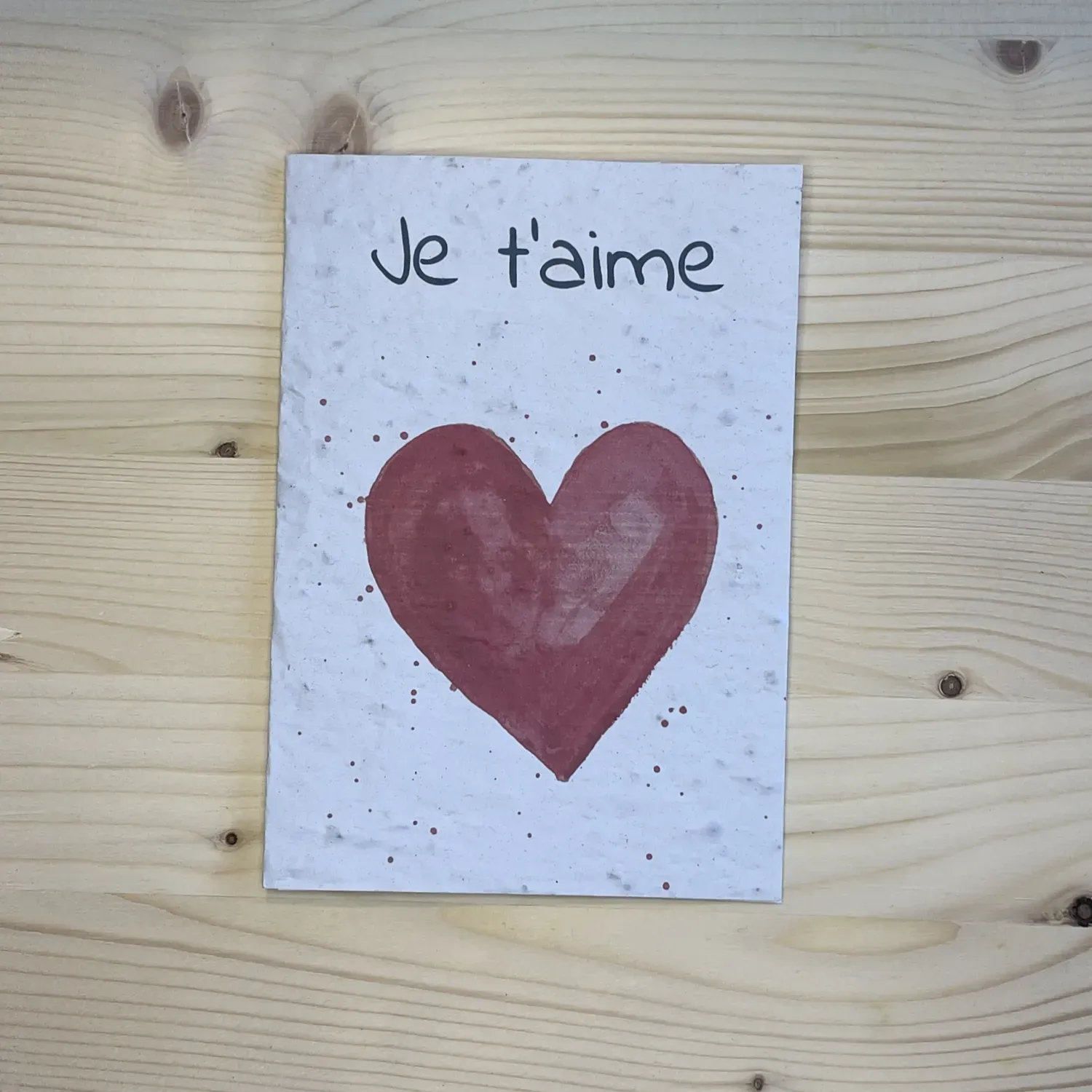 Carte à planter « Je t'aime »