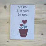Plantable seed paper postcard– I Love you, you love me - Wild flower Seeds