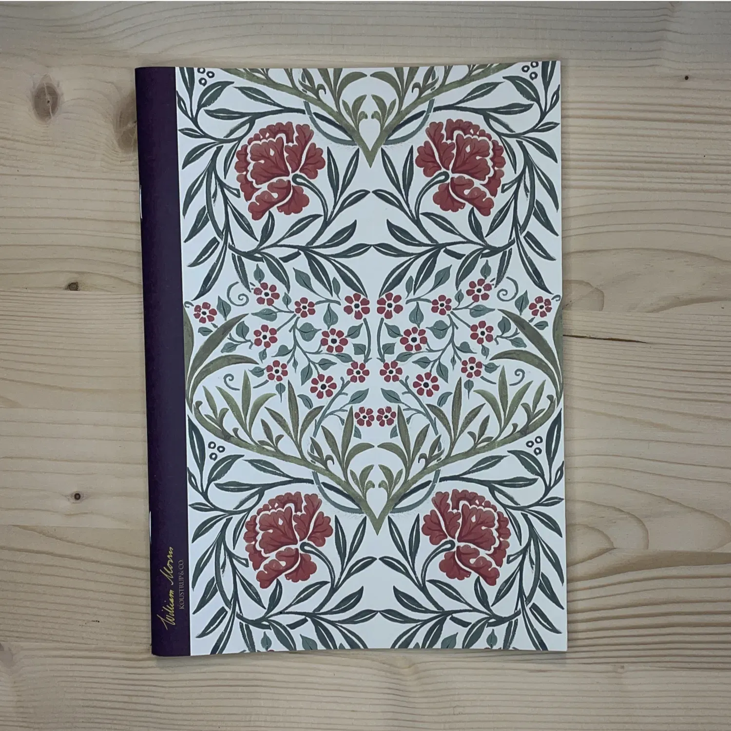 William Morris "Oxford Union" Notebooklet Red – detail