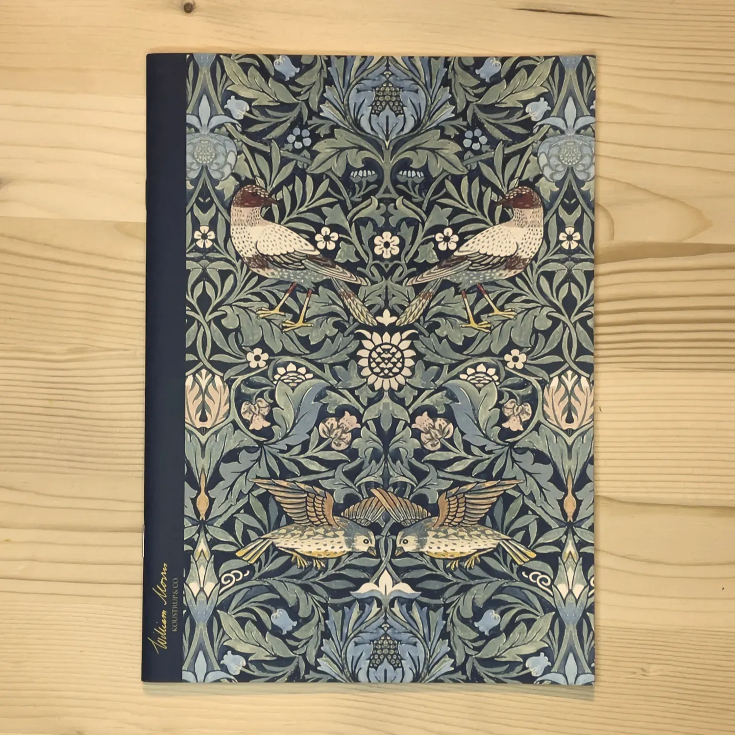 Cahier William Morris "Oiseau - Vert" - détail