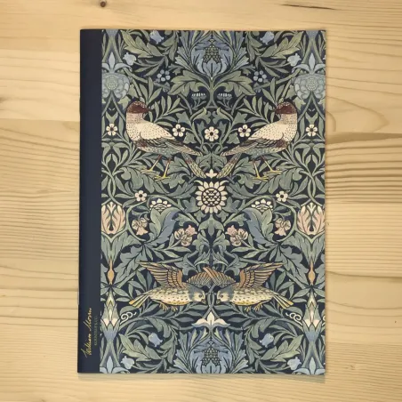 Cahier William Morris "Oiseau - Vert" - détail