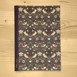 William Morris "Strawberry Thief - Chocolate Slate" Notebooklet