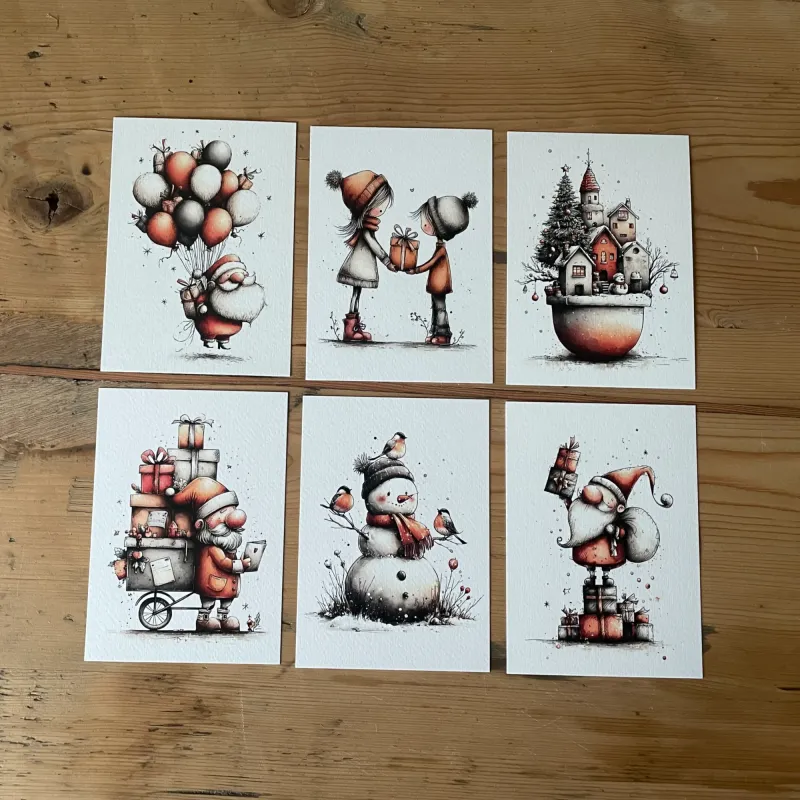 Set de 6 cartes Noël