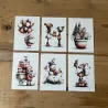 Set of 6 Christmas Greeting Cards