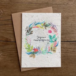 Carte à planter ‘Feuilles’ - joyeux anniversaire