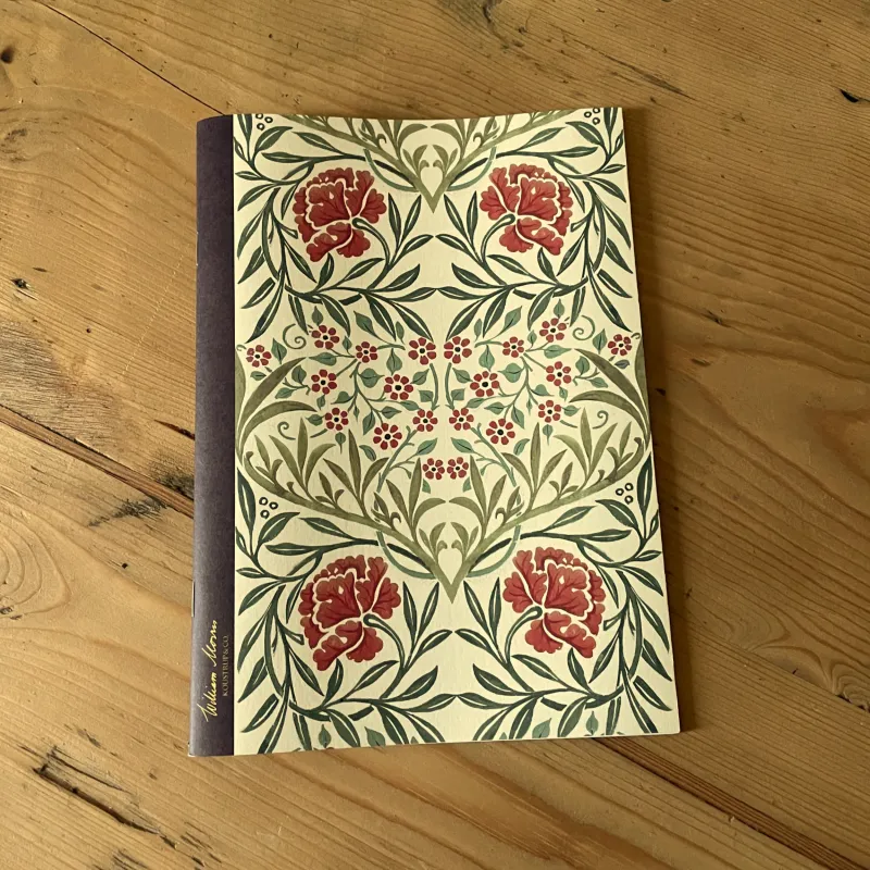 William Morris "Oxford Union" Notebooklet Red – detail